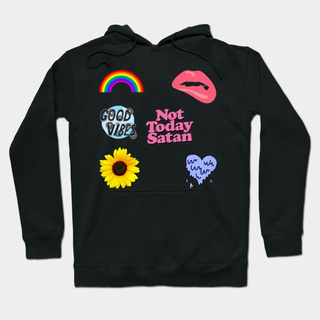 Positive sticker pack Hoodie by ghjura